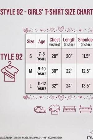 Girls Premium Cotton Jersey Heart Print Top