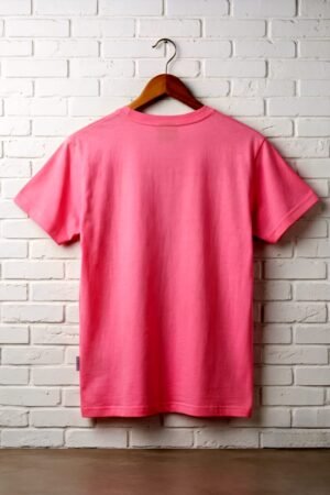 Ladies Pink Flower & Bird Print T-Shirt – Export Quality Cotton Jersey Fabric