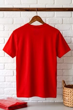 Ladies Cute Cat Print T-Shirt – Red