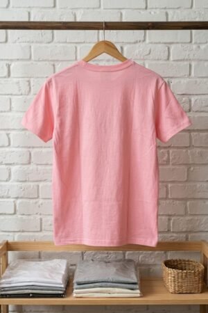 Ladies Pink Butterfly Print T-Shirt – Export Quality Cotton Jersey Fabric