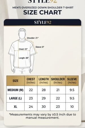 Premium Men's Oversized Streetwear T-Shirt – Off White | Style92 (Copy)