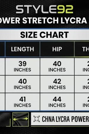 Style92 Men's Power Stretch Lycra Trouser   Wear