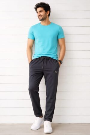 Style92 Premium Black Power Stretch Trouser – EA Sports Logo | Straight Bottom