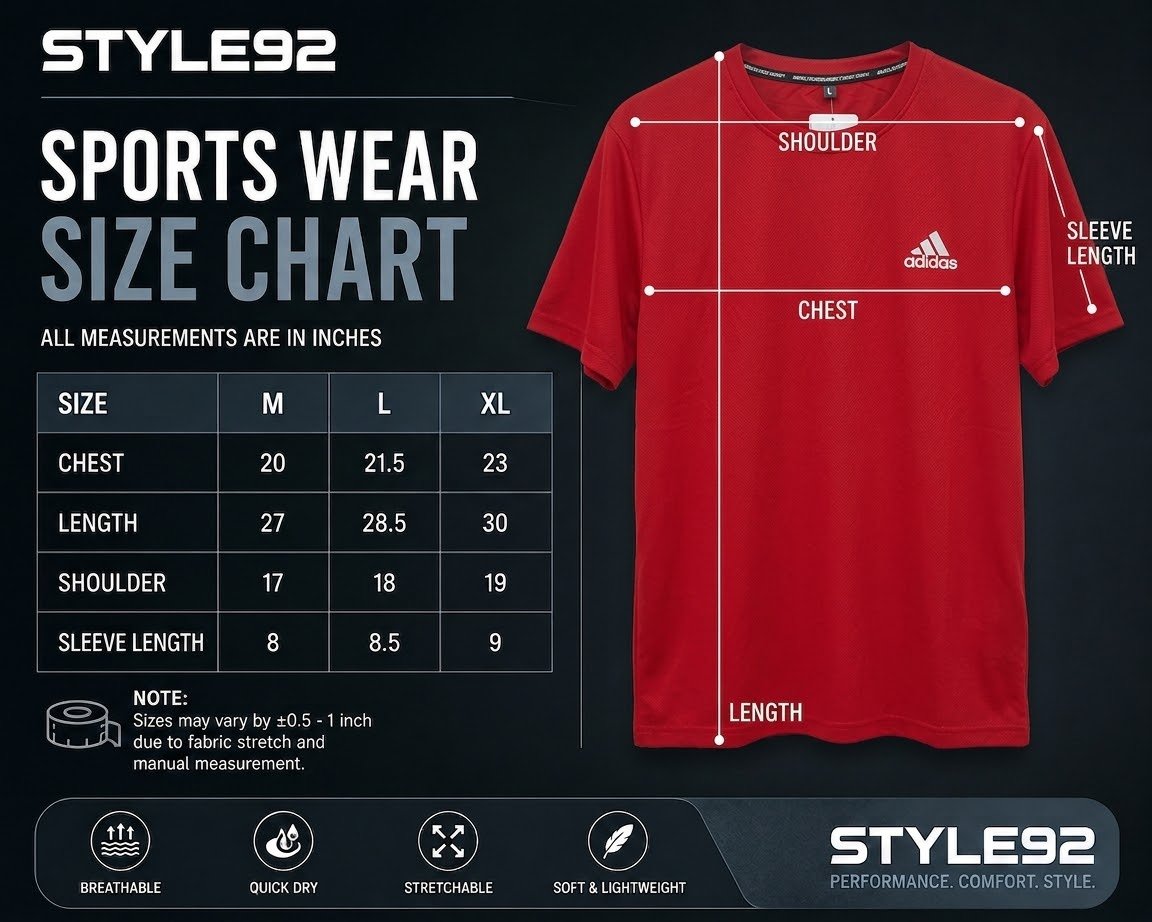 Soft Breathable Dry fit Sport T-Shirt | Style92 - Image 6