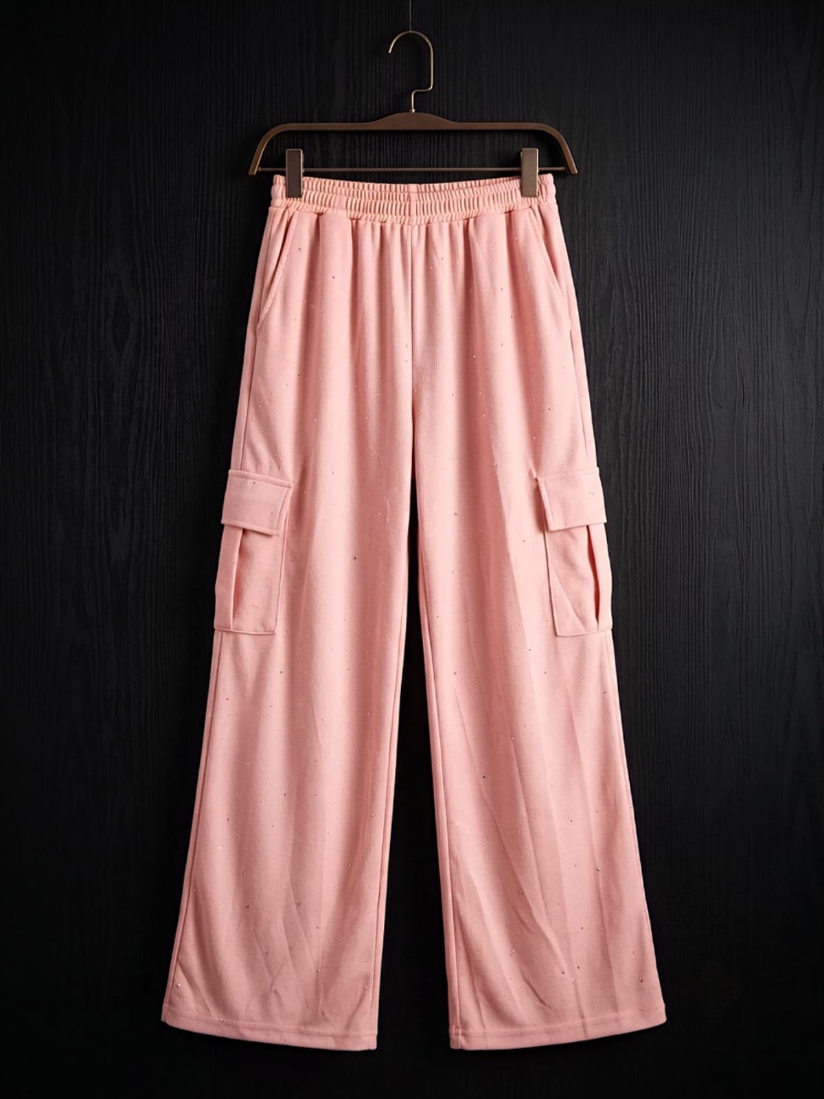 Style92 Girls Premium China Import Stretchable Co-Ord Set – ALO Print | 4 Pocket Baggy Trouser | Peach - Image 4