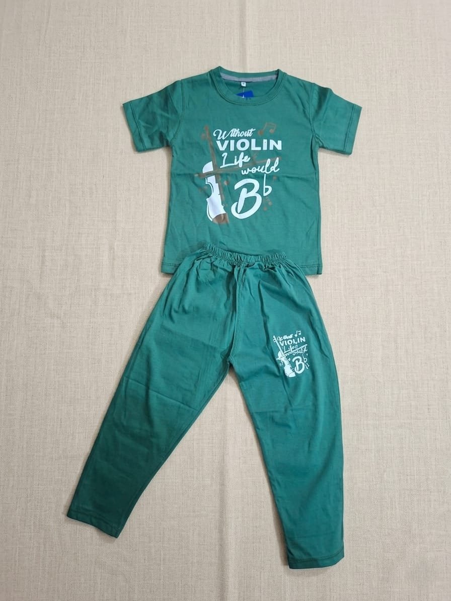 Kids Premium Cotton Jersey Tracksuit for Boys - Emerald Green | 1-10 Years - Image 5