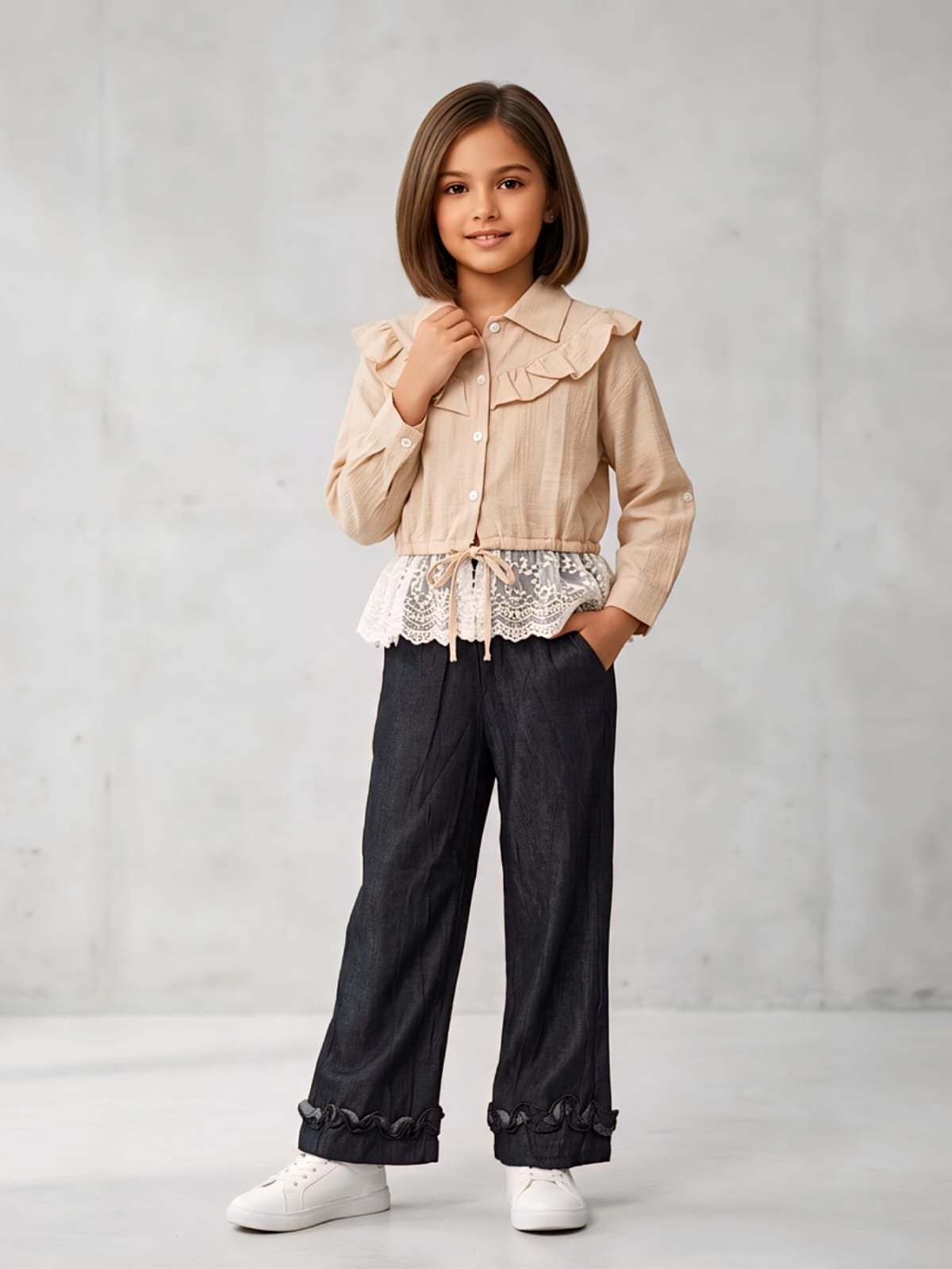 Girls Premium 3 Piece Imported China Fabric Suit – Style92 Pakistan - Image 2