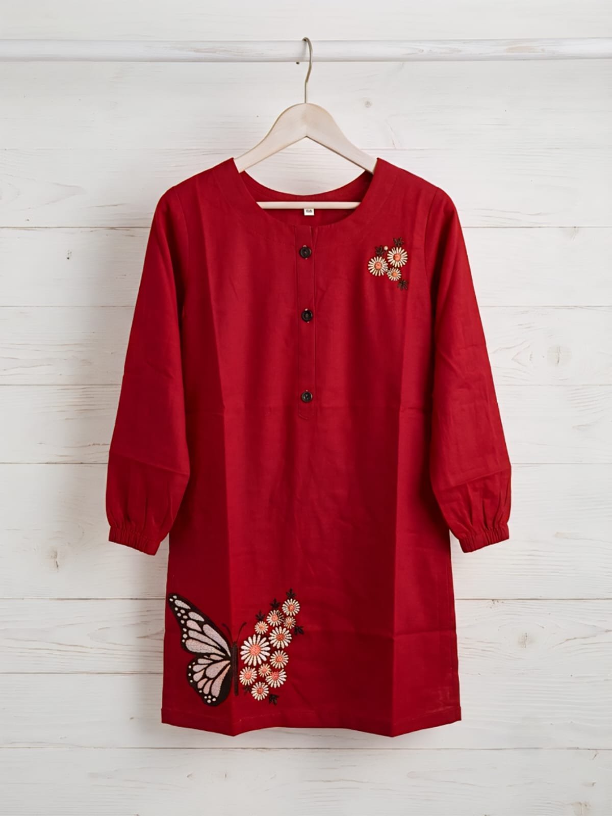 Style92 Original Bareeze Lawn Girls Embroidered Kurta Top – Premium Summer Wear (5–12 Years) - Image 2