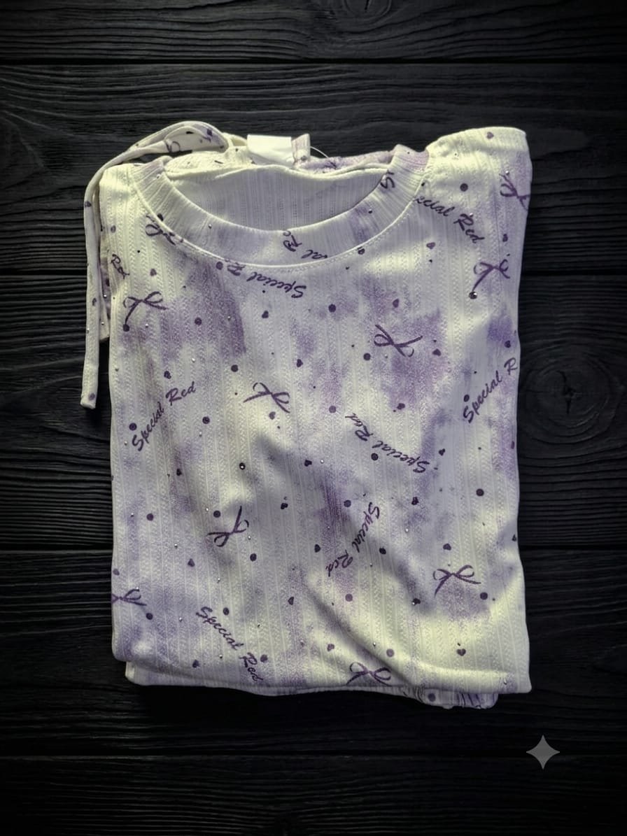 Girls China Imported Premium Stretchable Co-Ord Set – Lavender | Style92 Kids Collection - Image 6