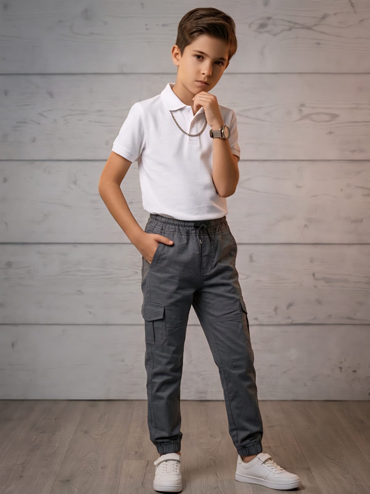 Style92 Boys 6 Pocket Cargo Pants – Premium Soft Cotton Jeans Fabric | Trendy Casual, Party & Outing Wear