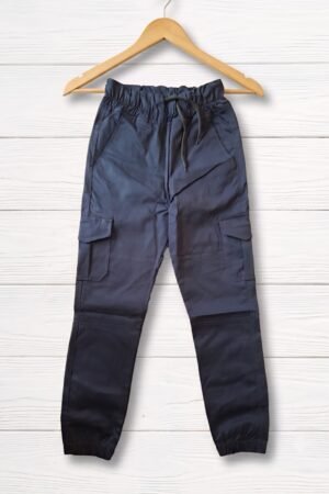 Style92 Boys Jet Black Soft Cotton Jeans Cargo Trousers – Premium 6 Pocket Jogger Pants for Kids (Age 2–14 Years)