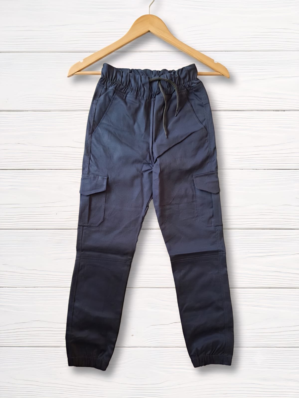 Style92 Boys Jet Black Soft Cotton Jeans Cargo Trousers – Premium 6 Pocket Jogger Pants for Kids (Age 2–14 Years)