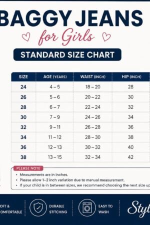 Girls Baggy Jeans – Premium 4 Pocket Denim Cargo Pants | Style92 Pakistan