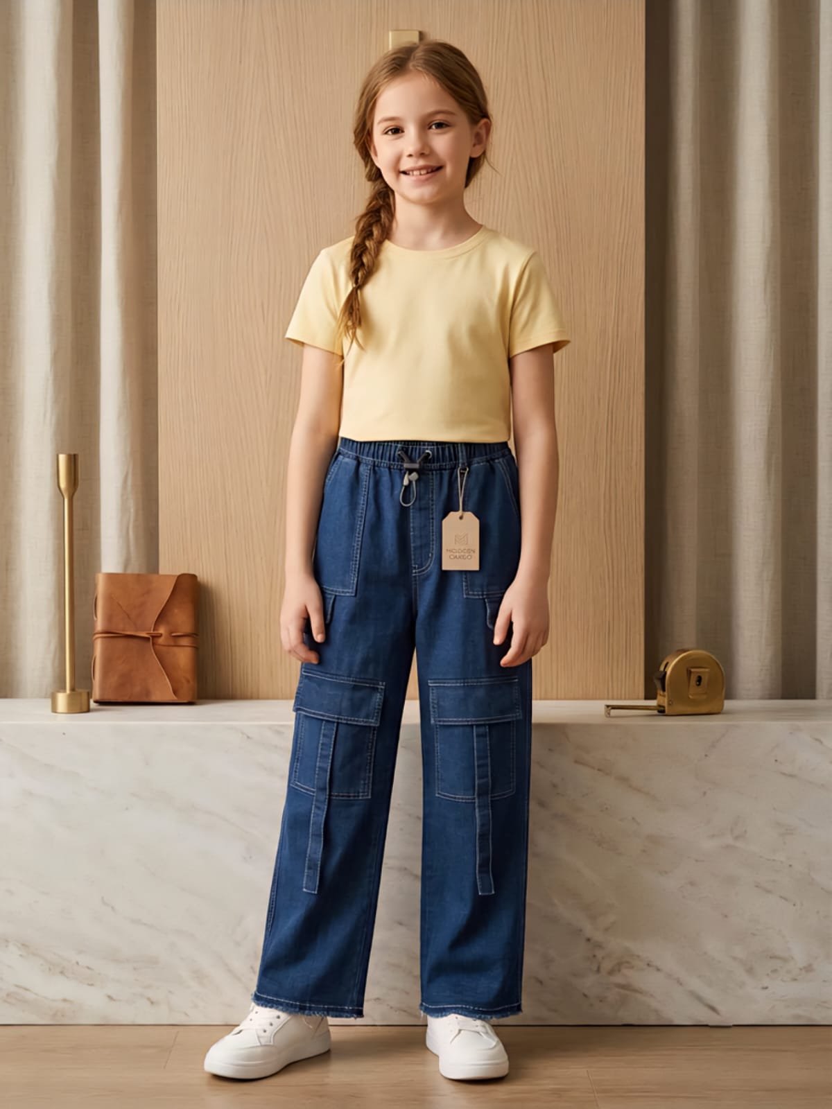 Girls Baggy Jeans – Premium 4 Pocket Denim Cargo Pants | Style92 Pakistan