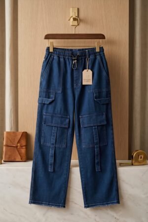 Girls Baggy Jeans – Premium 4 Pocket Denim Cargo Pants | Style92 Pakistan