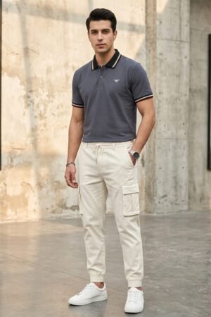 Premium Charcoal Navy PK Cotton Polo Shirt | Style92