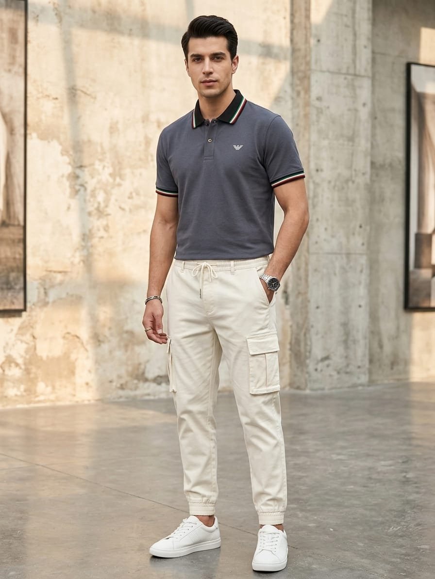 Premium Charcoal Navy PK Cotton Polo Shirt | Style92