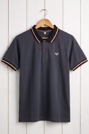 Premium Charcoal Navy PK Cotton Polo Shirt | Style92
