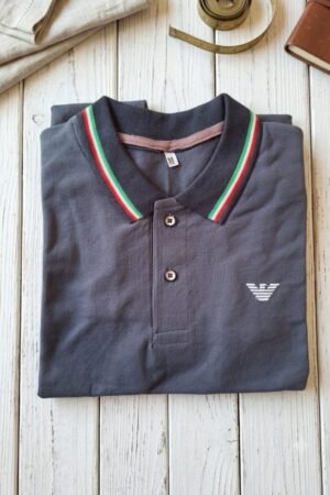 Premium Charcoal Navy PK Cotton Polo Shirt | Style92