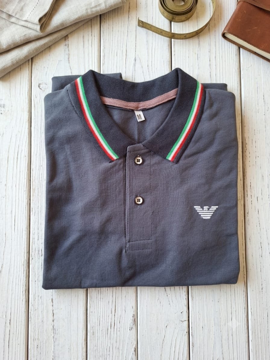 Premium Charcoal Navy PK Cotton Polo Shirt | Style92