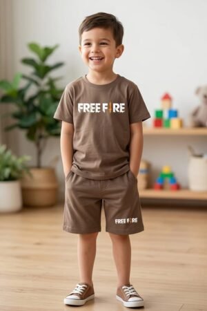 Free Fire Kids Nicker Track Suit – Premium Jersey Cotton Summer Outfit for Boys | Style92