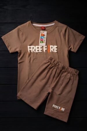 Free Fire Kids Nicker Track Suit – Premium Jersey Cotton Summer Outfit for Boys | Style92