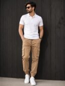 Style92 Premium Export Quality Men's Cargo Trouser – Soft Cotton Jeans Fabric | Slim Fit Jogger Cargo Pants for Casual, Office & Everyday Wear