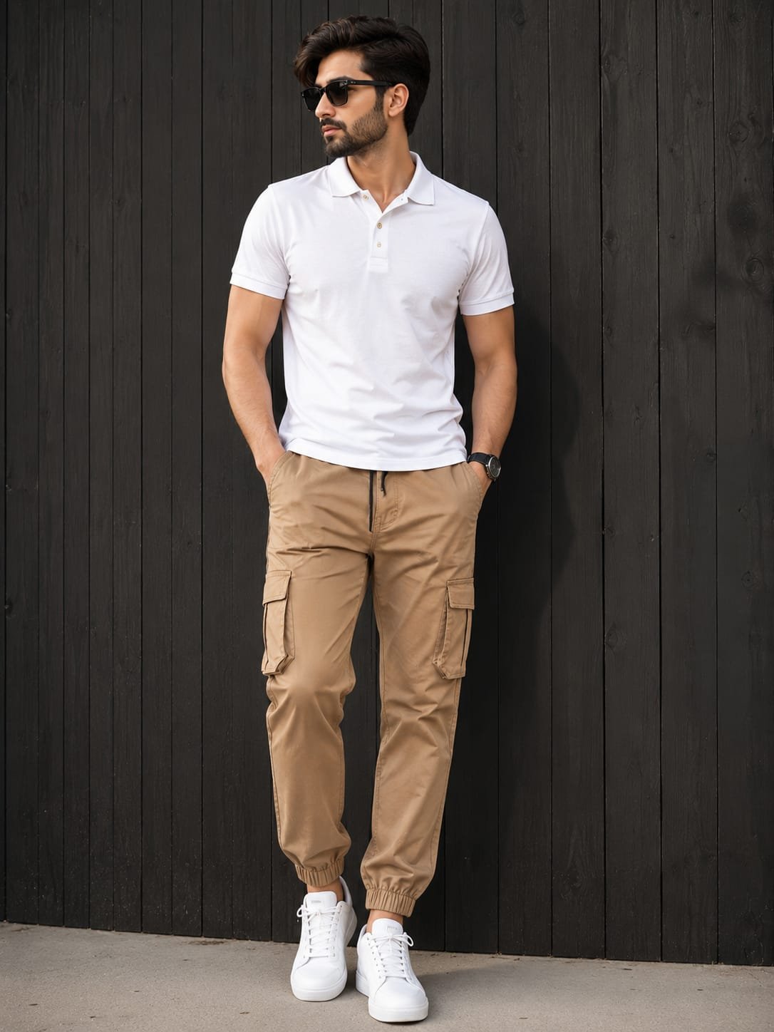 Style92 Premium Export Quality Men's Cargo Trouser – Soft Cotton Jeans Fabric | Slim Fit Jogger Cargo Pants for Casual, Office & Everyday Wear