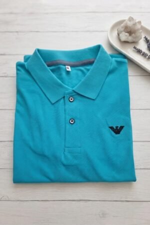 Style92 Sky Blue Polo T-Shirt | Lightweight & Comfortable PK Cotton
