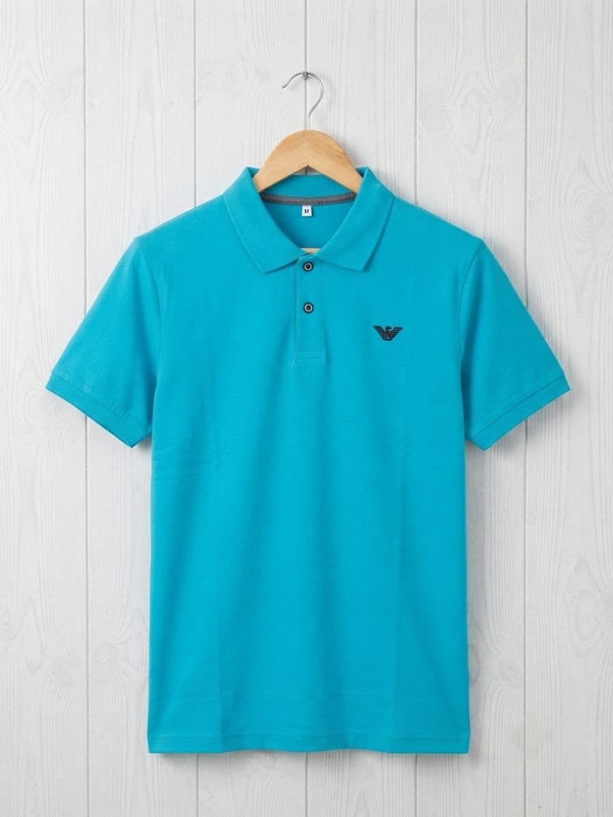Style92 Sky Blue Polo T-Shirt | Lightweight & Comfortable PK Cotton