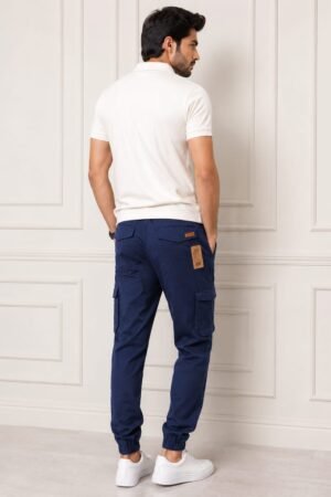 Style92 Premium Export Quality Navy Blue Cargo Trouser – Six Pocket Men's Utility Cargo Pants