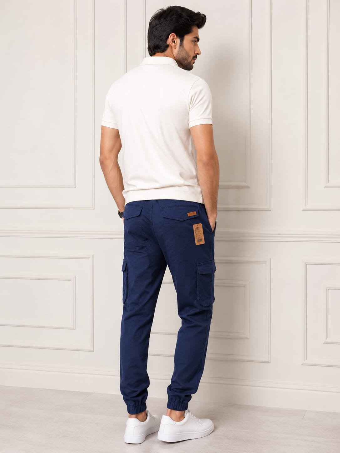 Style92 Premium Export Quality Navy Blue Cargo Trouser – Six Pocket Men's Utility Cargo Pants