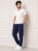 Style92 Premium Export Quality Navy Blue Cargo Trouser – Six Pocket Men's Utility Cargo Pants