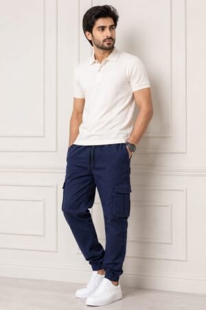 Style92 Premium Export Quality Navy Blue Cargo Trouser – Six Pocket Men's Utility Cargo Pants