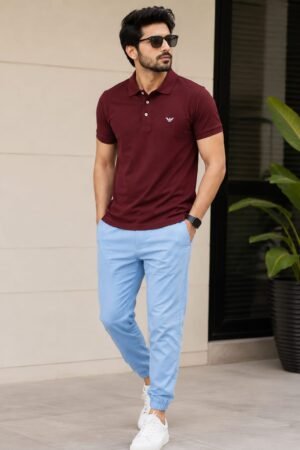 Maroon Export Quality PK Polo Shirt | Premium PK Cotton Fabric – Style92