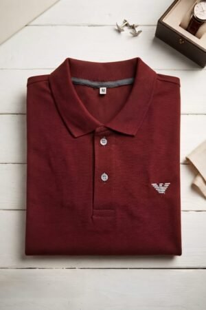 Maroon Export Quality PK Polo Shirt | Premium PK Cotton Fabric – Style92