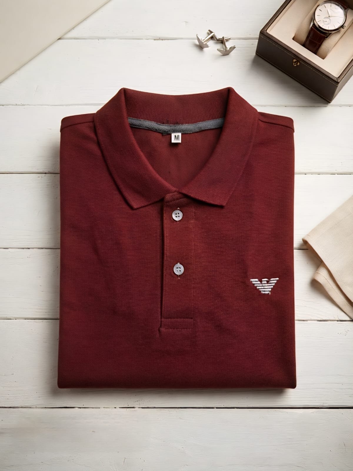 Maroon Export Quality PK Polo Shirt | Premium PK Cotton Fabric – Style92