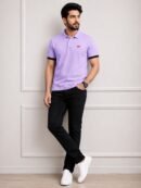 Style92 Premium Export Quality PK Polo Shirt for Men – Light Purple | Soft & Breathable Cotton Fabric