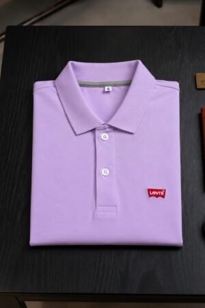Style92 Premium Export Quality PK Polo Shirt for Men – Light Purple | Soft & Breathable Cotton Fabric