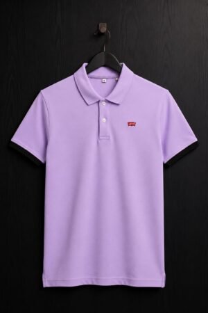 Style92 Premium Export Quality PK Polo Shirt for Men – Light Purple | Soft & Breathable Cotton Fabric